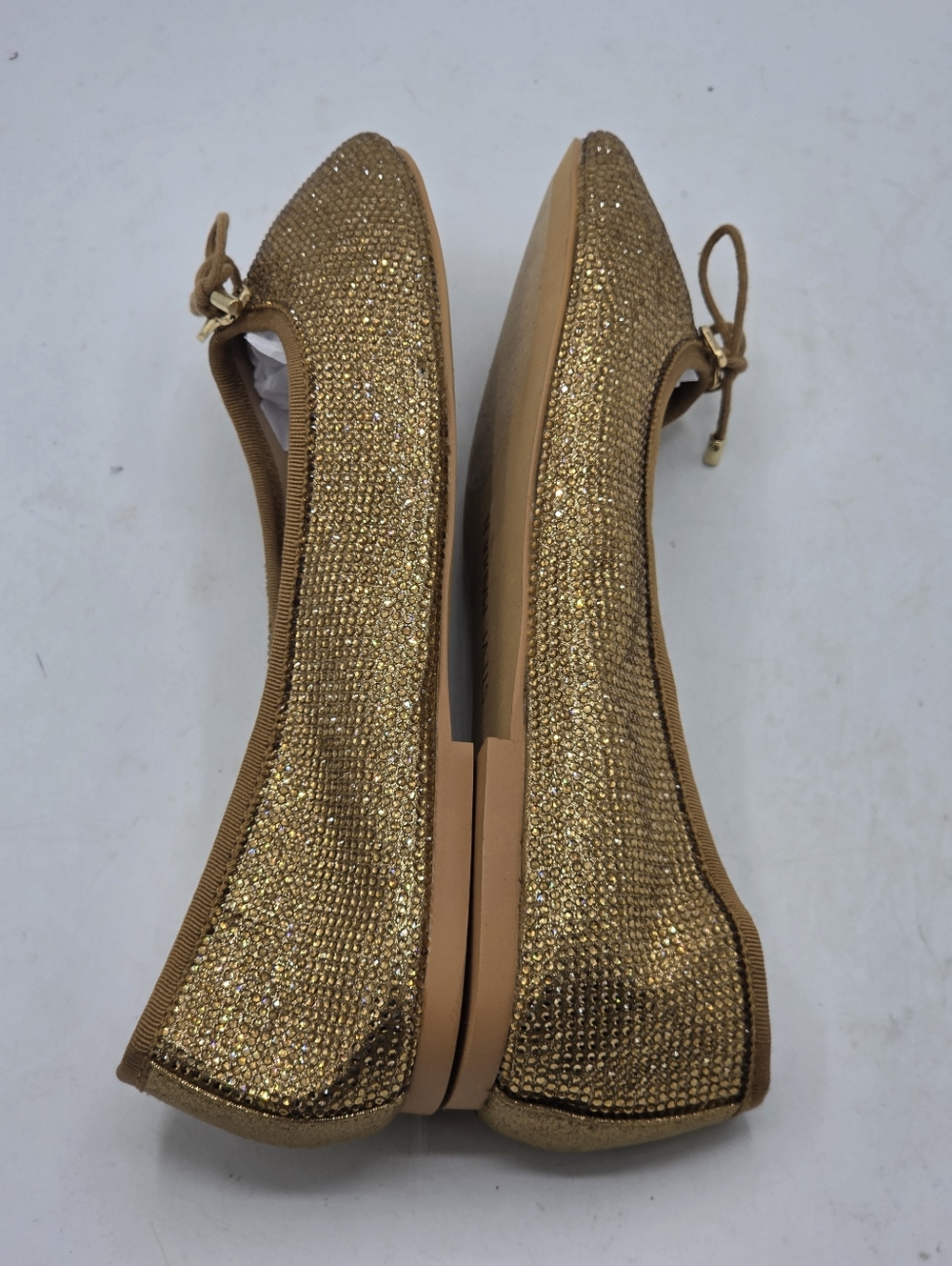 Steve Madden Blossoms-R Gold Rhinestone Ballet Flats Sz 7.5M - Picture 10 of 14